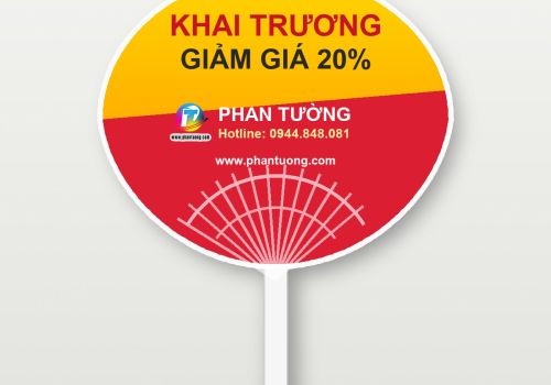 Dịch vụ in quạt nhựa cầm tay giá rẻ theo yêu cầu trên toàn quốc