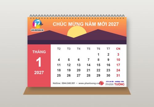 Lịch để bàn mini