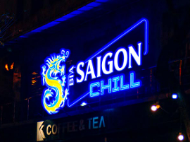 Bảng hiệu Bia Sài Gòn cao cấp